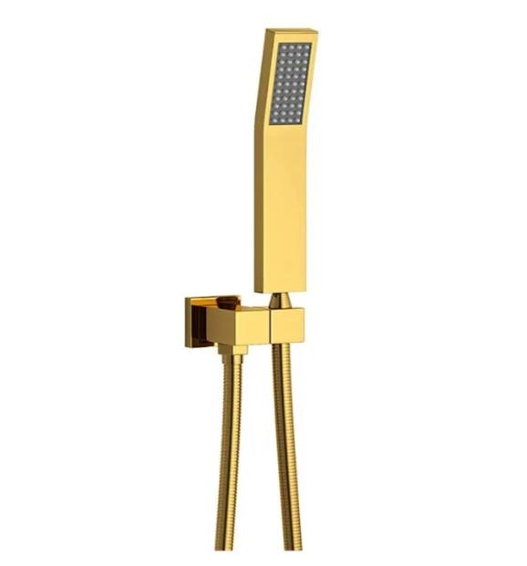 Modern Uncoated Brass Chrome  Finish Handheld Shower Head with Easy Installation for Bathroom Use (as the picture,Brass)