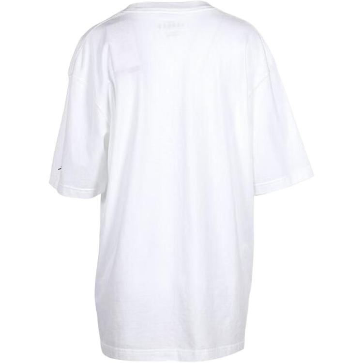 Jordan Letter Print Round Neck Fashionable Sports Casual Knit Short Sleeve T-Shirt SS24 Women Tops White FN5704-100