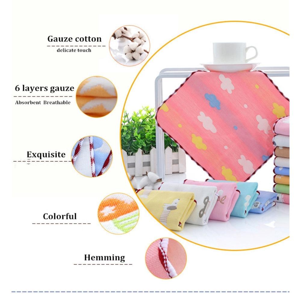 Feeding Burp Cloths Baby Face Towel Pure Cotton Children's Absorbent Handkerchief Baby Bath Towel