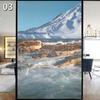 Sky Artistic Glass Sticker Static Cling Privacy Window Film Mountain Landscape Painting Frosted Window Sticker Home Decor