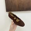 Fashion New Mary Janes Flats Shoes Ballet Casual Sneakers Women Sandals Loafers Trend Shallow Dress Suede Comfort Zapatos Mujer