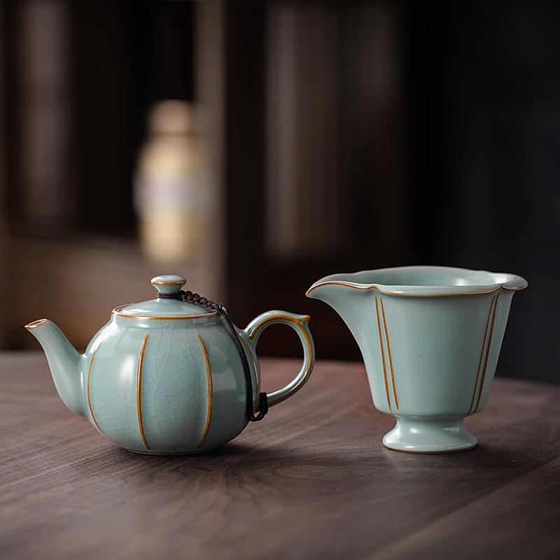 High quality Chinese style Tianqing Ru Kiln teapot ceramics Kung Fu tea tool
