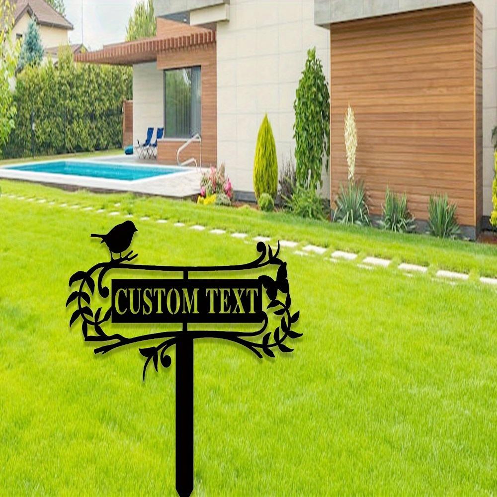 Metal Garden Bird Stake Laser Cut Iron Art Outdoor Home Decor Custom