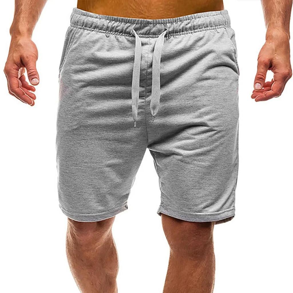 Męskie bawełniane spodenki Jednokolorowe codzienne spodenki Luźne spodenki plażowe Szorty Streetwear Modne pantalony