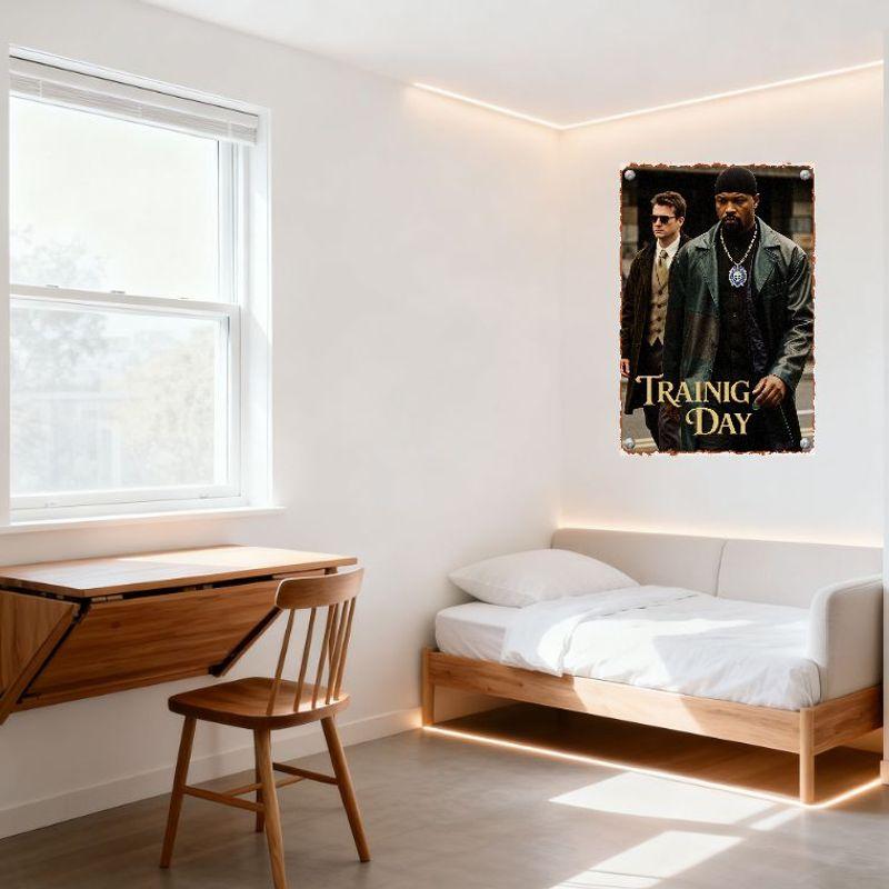 Training Day Movie Metal Tin Sign Vintage Law Enforcement Detective Poster for Home Bar Cafe Man Cave Wall Decor