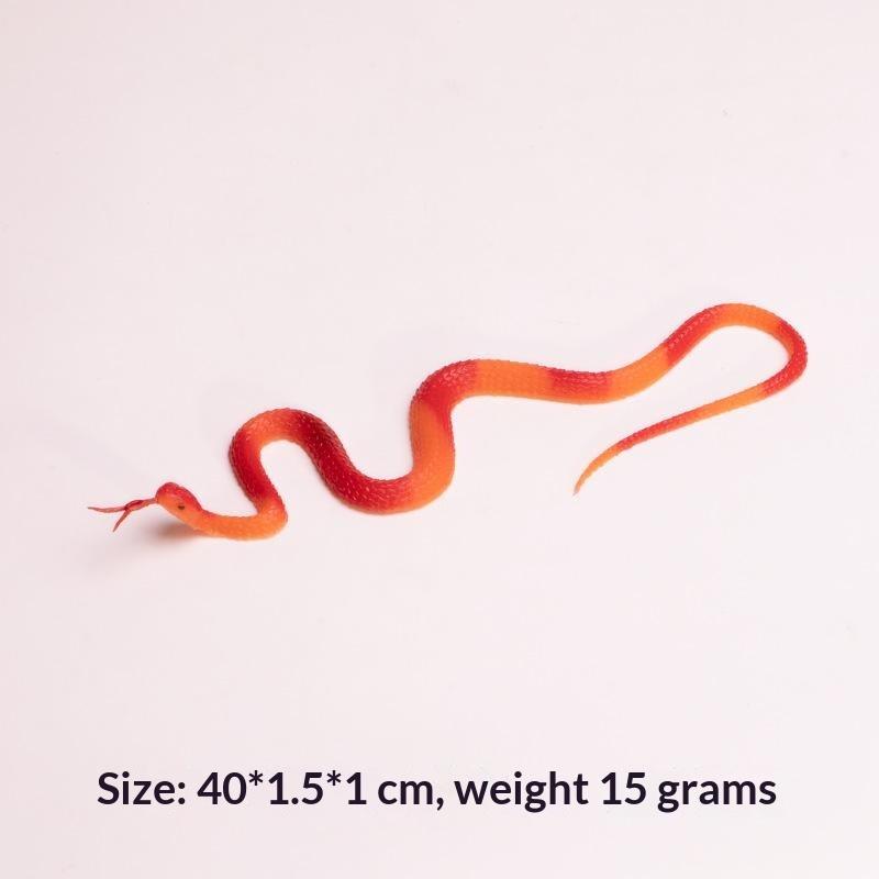 Lifelike 40cm Realistic Python Rubber Fake Snake Scary Prop for Halloween Celebration Garden Bird Repellent