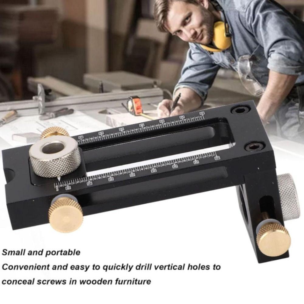 2 in 1 Punch Positioner Alignment Drill Guide Tools Drill Puncher Locator  Bed Cabinet