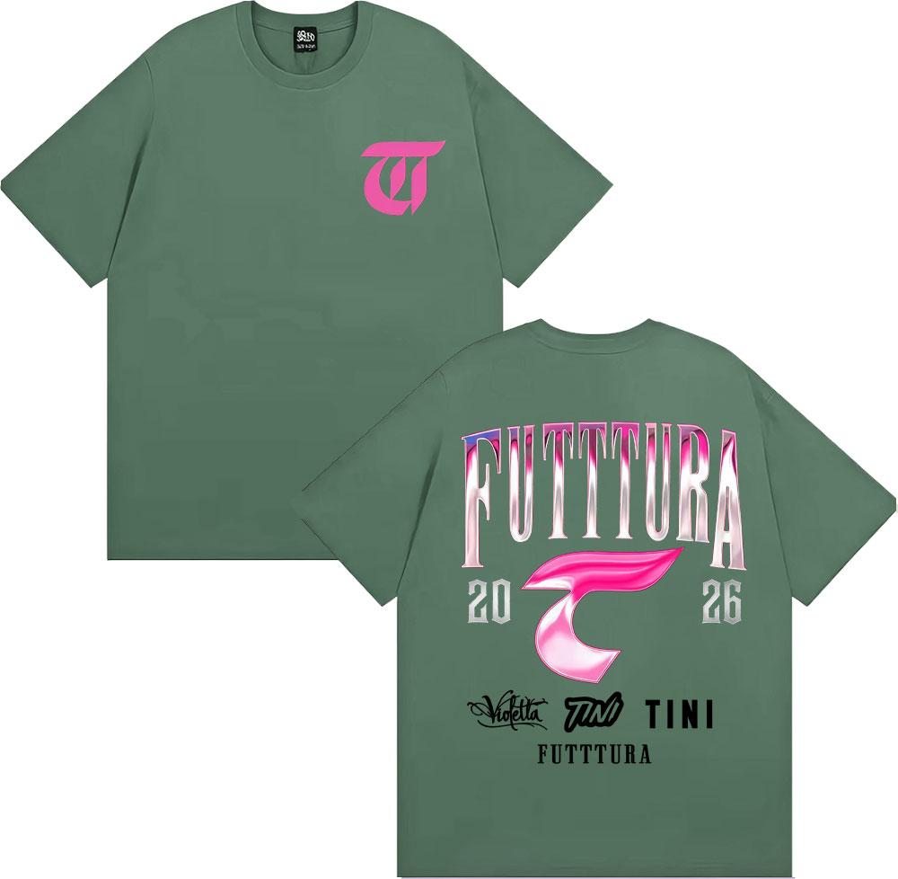 

TINI STOESSEL Futtura Album 2026 World Tour Tshirt Unisex Women Harajuku Aesthetic T Shirts Cotton 100 Casual Short Sleeve Tshirt 4XL