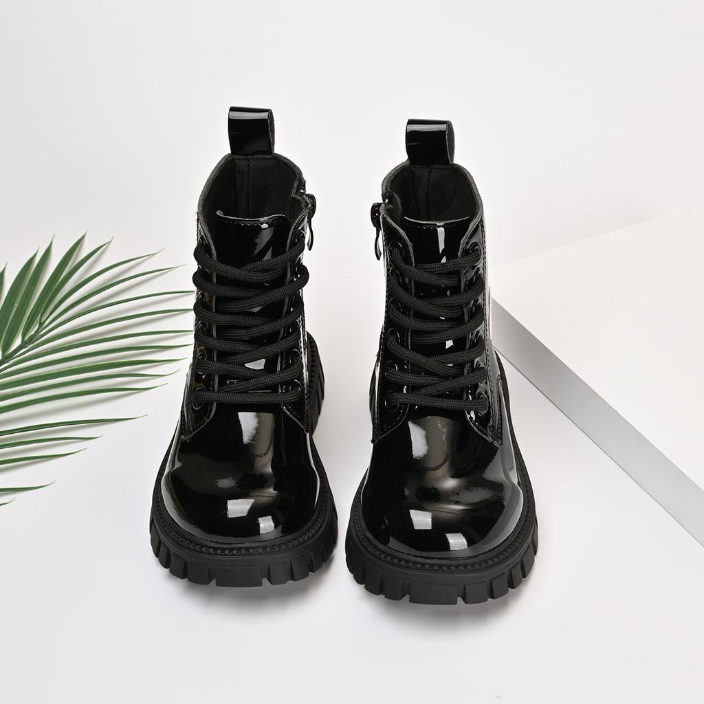 Girls Autumn/Winter Fashion New Round Toe Soft/Cute Thick-soled Zipper Cute Short Boots Baby Light and Elegant Thick-soled Boots