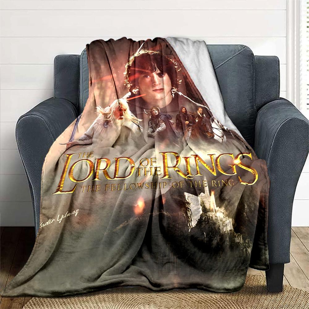 1pc Lord of the Rings Fellowship Flannel Blanket - Soft Warm Throw for Home, Office, TravelL1365