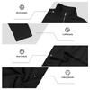 Men S Fleece Stand Collar Half Zip Long Sleeve Casual Sweatshirt