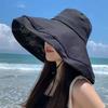 Hat women's summer new outdoor bucket hat sunscreen sunshade sun hat women's striped fashion sun hat