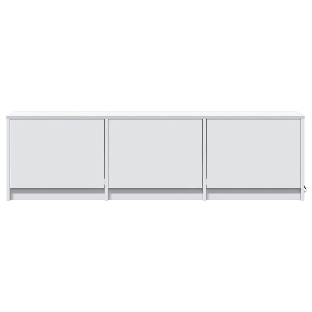 TV Cabinet with LED Lighting White 140 x 34 x 40 cm Engineered Wood