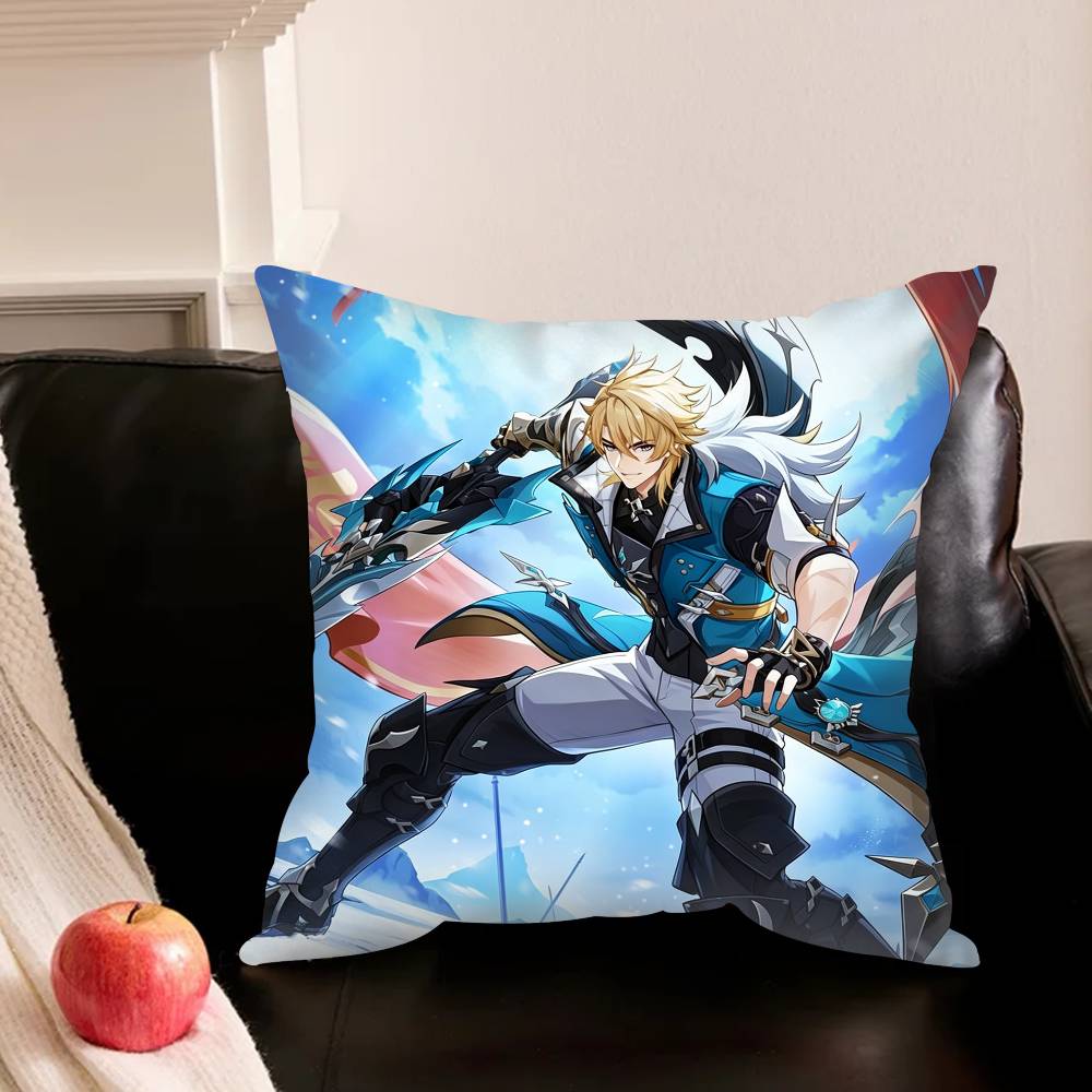 For Varka G-Genshin-N Pillowcase Living Room Sofa Cushion Cover Bedroom Room Bed Pillow Cover Home Decoration