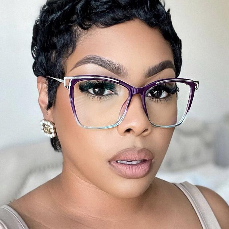 Women's glasses, large frame hollow TR90 glasses frame