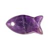 Ciondolo Piccolo Pesce 22mm con Sei Cristalli Sintetici Rari Fatto a Mano Materiali Naturali Levigato Liscio Fascino per Gioielli DIY