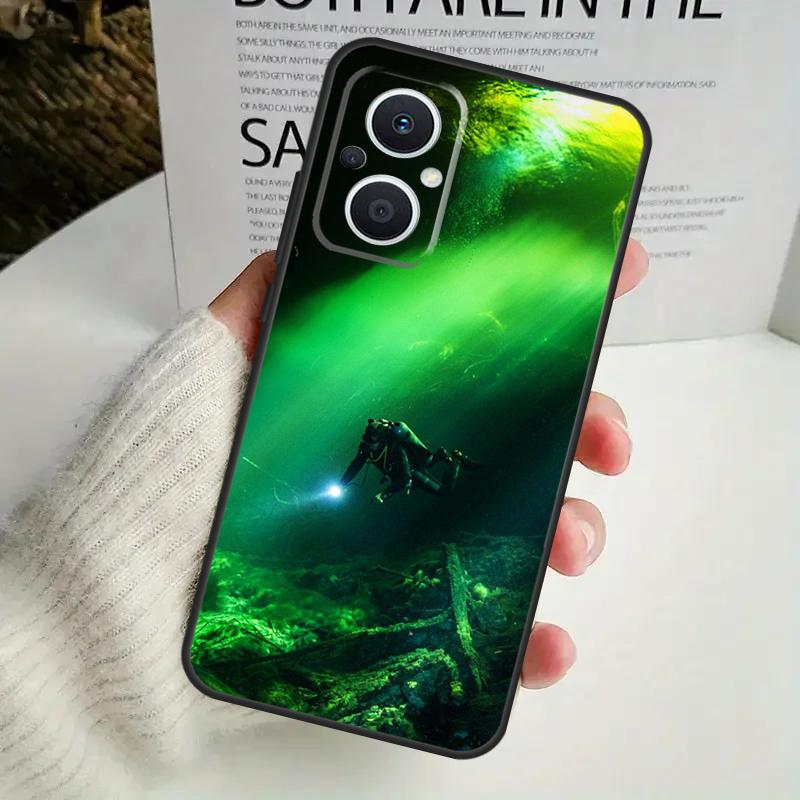 Scuba Diving Phone Case For OPPO Reno 8T 14F 13 F 12 11 10 14 Pro 7 8 Lite OPPO Find X8 X6 X5 X9 Pro Cover