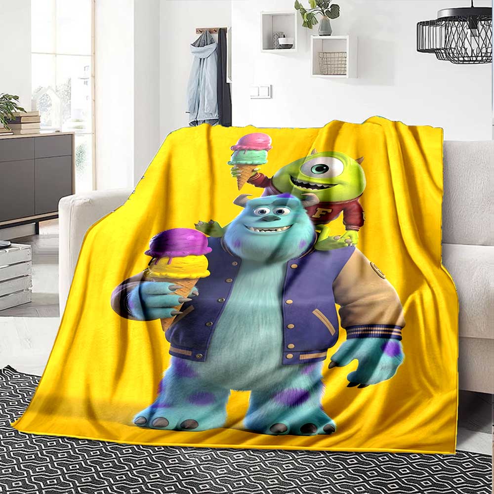 Monsters University Adventure Gift Blanket Soft Warm Cozy Great Picnics Four Seasons Multipurpose Digital Print Unique Gift for Family Camping Y7