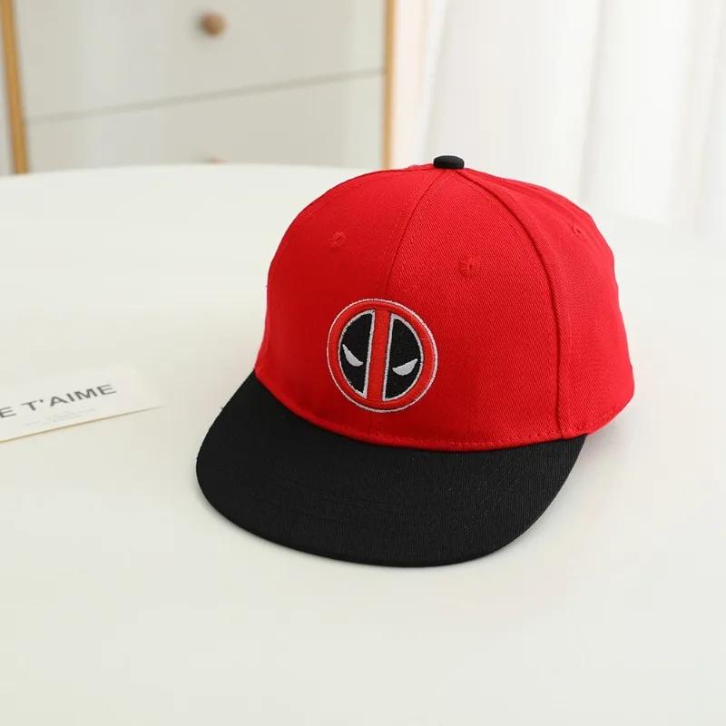 

Red Black Mask Embroidered Colorblock Baseball Cap Flat Brim Hip Hop Streetwear Skull Pattern Adjustable Dad Hat Unisex Casual Adjustable красный