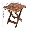 30.48 Cm Wooden Matte Finish Folding Stool For Living Room