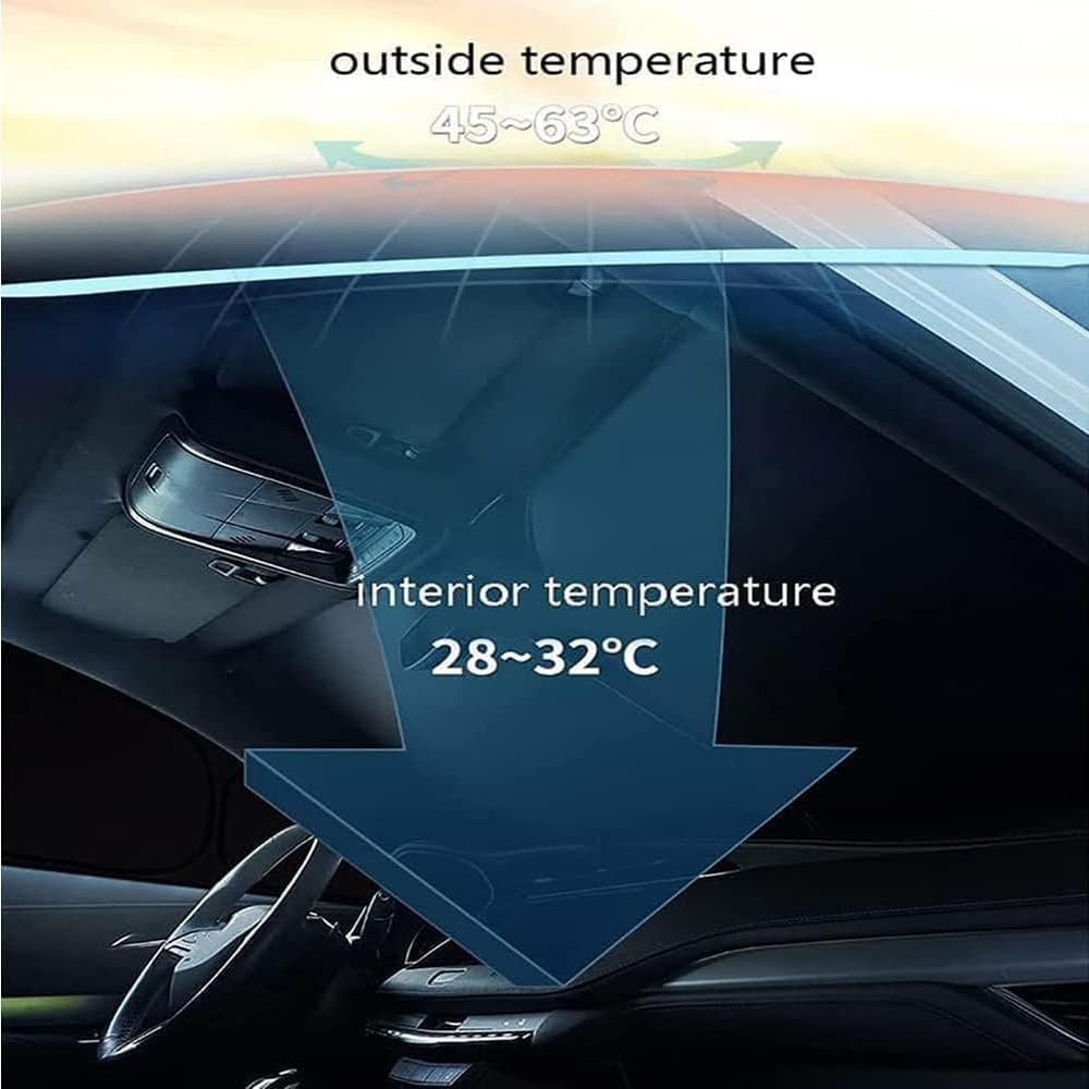 Car Windscreen Sun Shade for Toyota 4Runner 2003 2004 2005 2006 2007 2008 2009 Front Windshield Sunshade Foldable Cover Visor Sunshades Interior