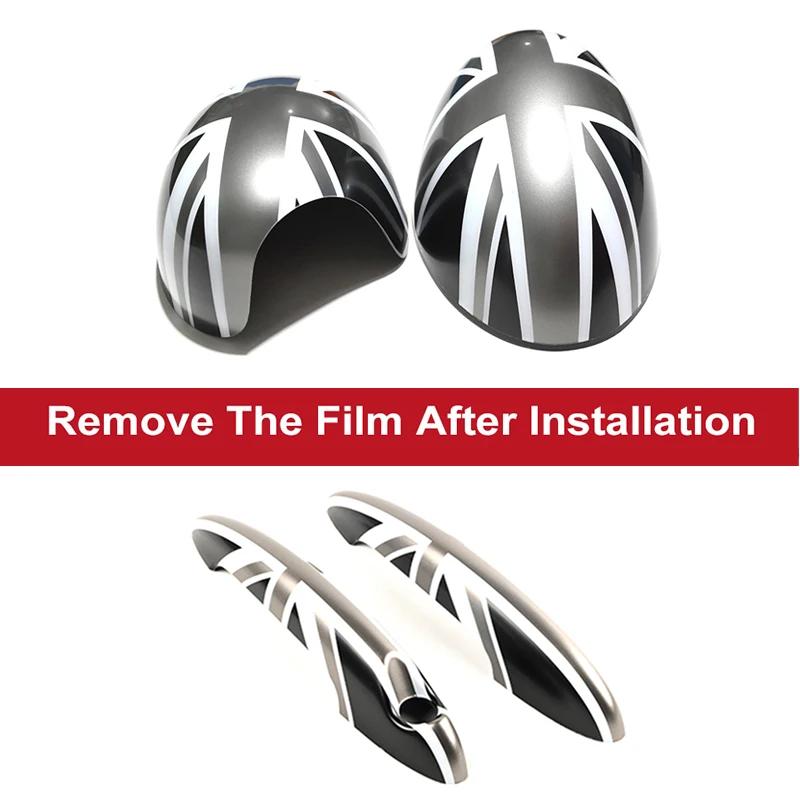 BFZ1 For MINI Cooper Rear View Side Mirror Shell Door Handle Case Cover R55 R56 R57 R58 R59 R61 Sticker Car Accessories