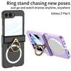 Magnetic Suction Wireless Charging Phone Case for Samsung Galaxy Z Filp 5 Foldable Screen Finger Ring Holder  Full Swivel Protective Cover