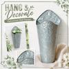 Verzinkter Metall-Wandhänge-Pflanztopf Rustikaler Vintage-Stil Dekorativer Behälter für den Innen- und Außenbereich Geeignet für Blumen, Kräuter und kleine Pflanzen