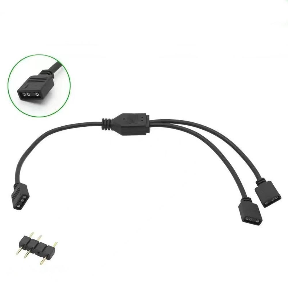 Professional 11V/1V ARGB Extension Cable 1Pin Universal RGB Splitter Cord Female to Female Computer Case Fans Adapter PC Build