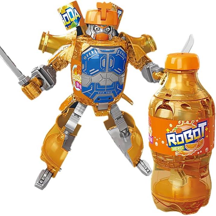 Transforming Robot Toys Beverage Bottles Deformation Robot Toys for Kids Gift Birthday Christmas Choice for Boyfriend