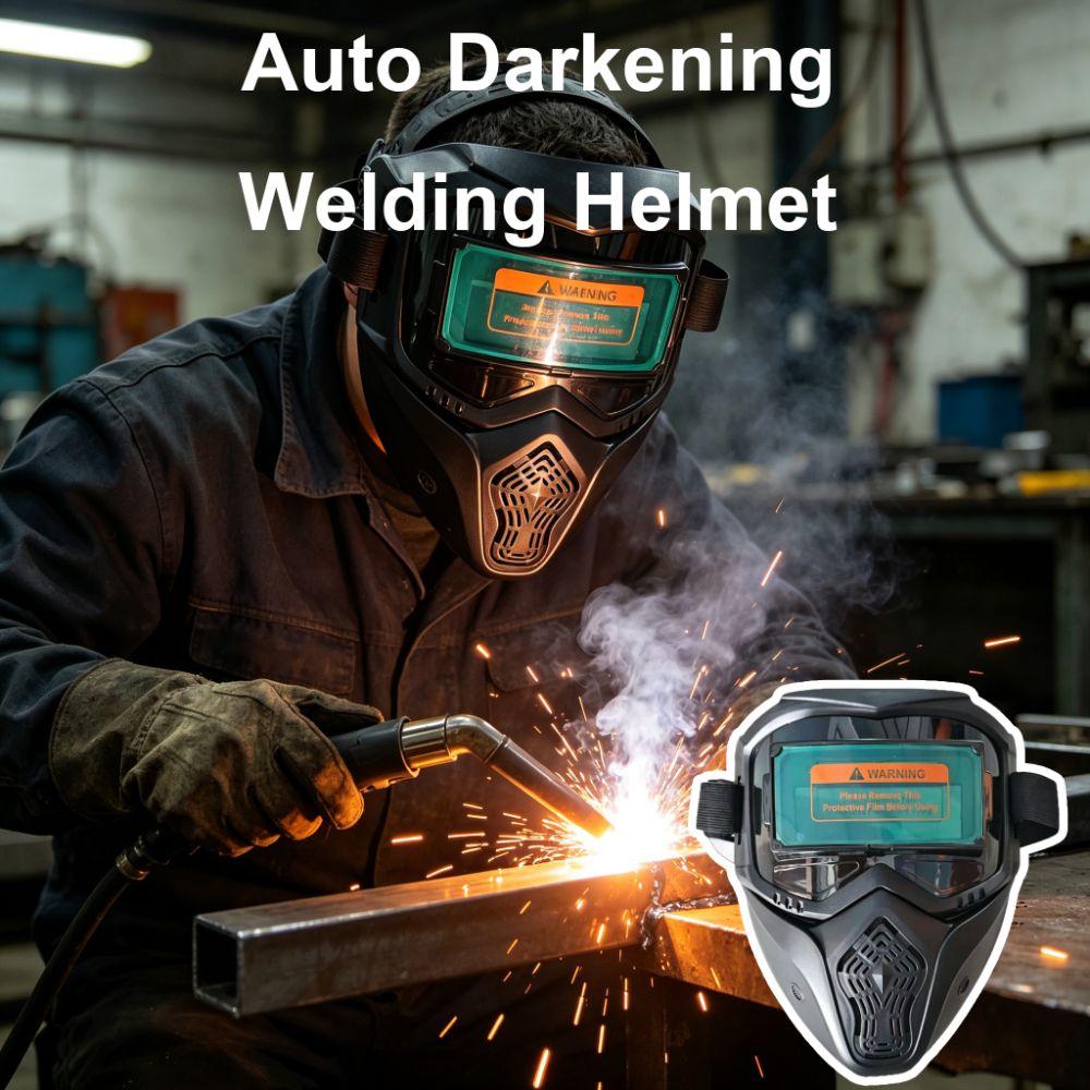 Head-mounted Welder Mask Detachable Welding Face Shield Auto Darkening Welding Helmet Face Safety