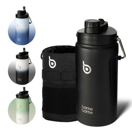 BOTTLE BOTTLE Jug, 2-Liter Water Bottle, Large Capacity, 2L, Stainless Steel, Vacuum Insulated, Keeps Hot or Cold, Includes Straw, Portable Water Bott