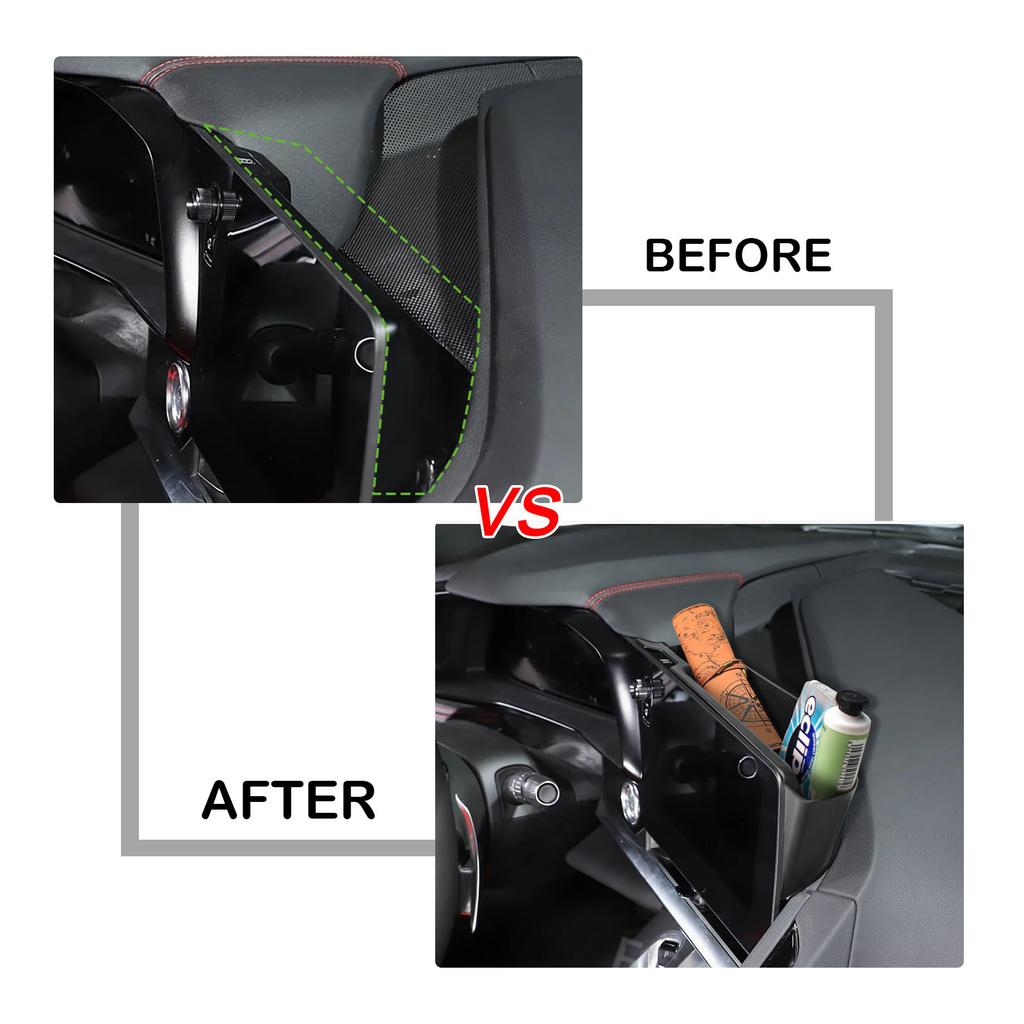 Sixthsomy Center Console Organizer Navigation Screen Storage Box Tray Chevrolet Corvette C8 2020-2025 Interior Car Accessories