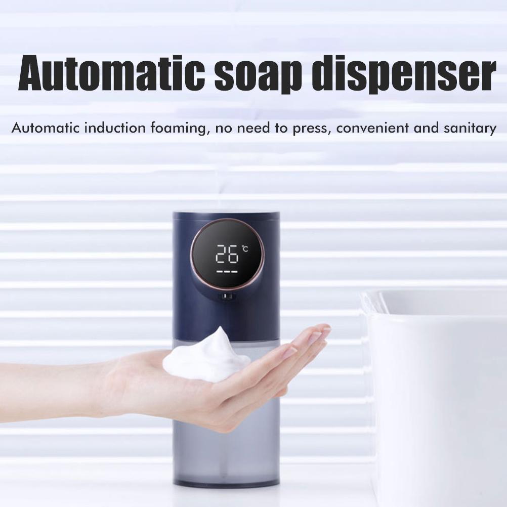 Dispenser Automatico di Sapone con Display della Temperatura Induzione Senza Contatto Dispenser di Sapone Schiumogeno Ricaricabile tramite USB Schiumogeno