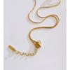 Yhpup 92+5cm Double-Layer Chain Overlay Necklace Stainless Steel 4-Season Jewelry Sweater Chain Accessories Simulated Pearls