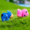 Colorful Mini Resin Cow Figurines For Creative Diy Garden Decoration