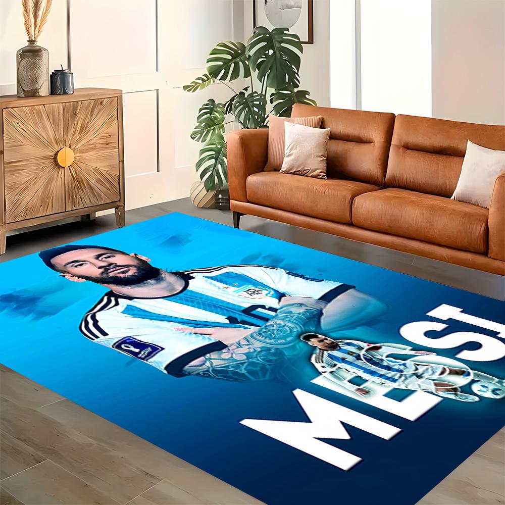 Argentina Messi Celebration rug for living rooms, bedrooms, home décor, and as gifts.