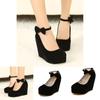 Elegant And Trendy New Fashion Women's Bow Tie Ankle Heel Platform Wedge Shoes