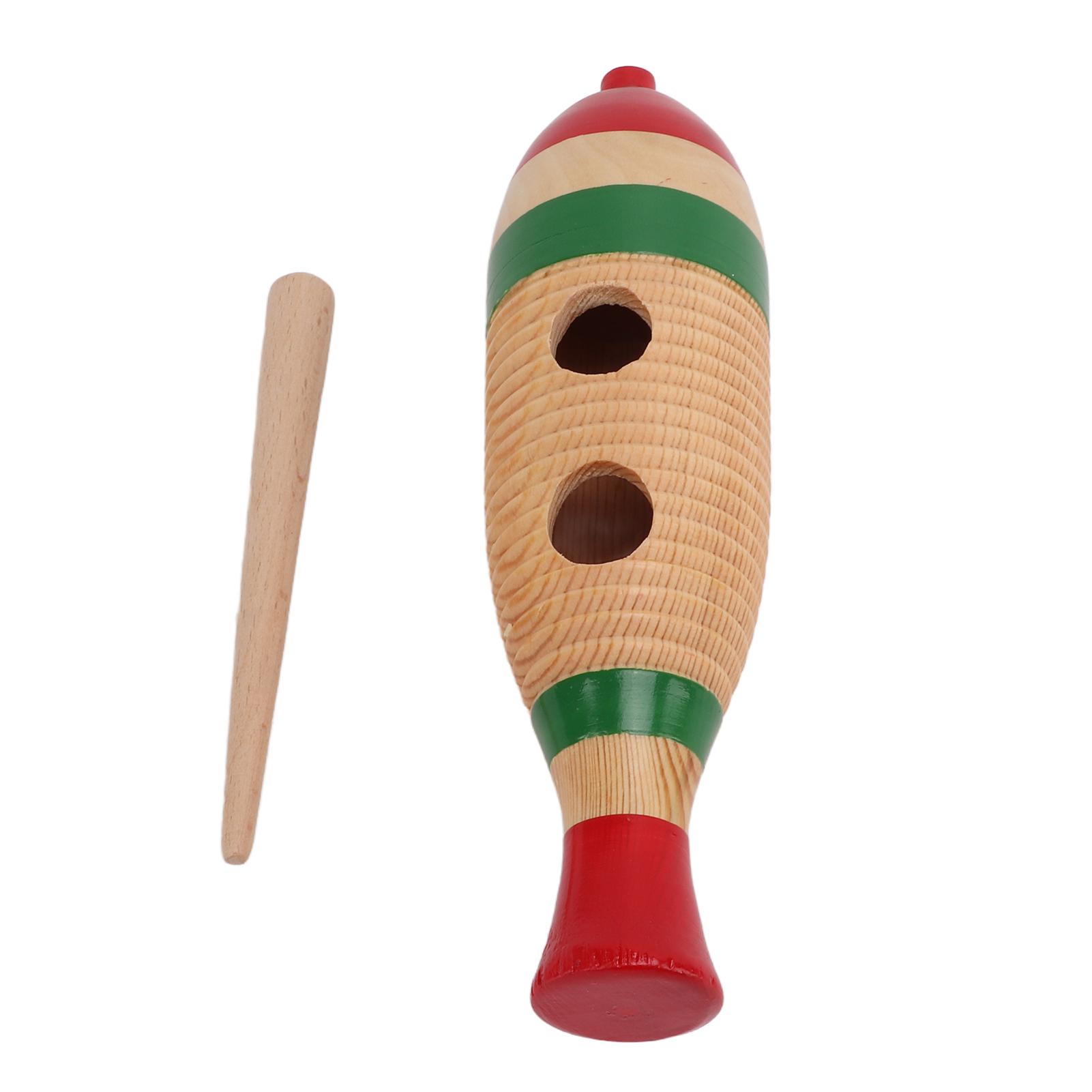 

Деревянный Guiro красочный рыбный прямой цилиндрический ударный инструмент Guiro игрушка для детей