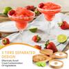 3 Tier Salt Rimmer Bamboo Material Margarita Glass Rimmer for Cocktails Adjustable Sauce Seasoning Plate Mixing Sugar Rim Box