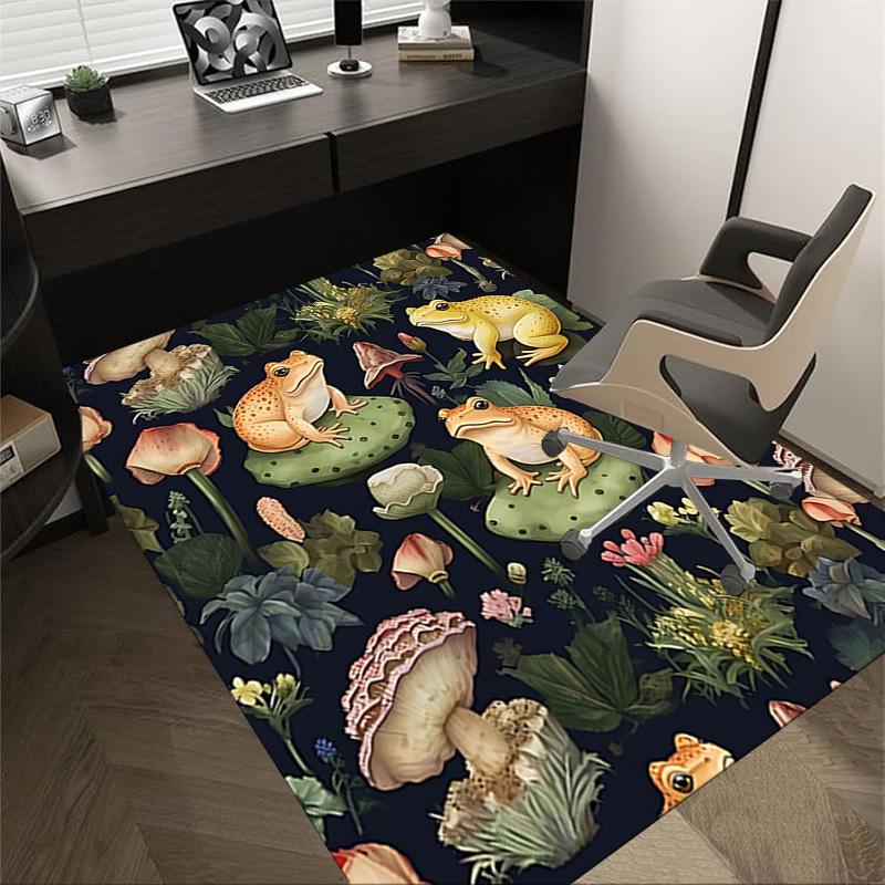 1 Stück Froschblumen Extra Groß Rutschfester Bodenteppich, Büro, Familie, Schlafzimmer Großer Teppich Innen Teppiche, Lebendige Farben