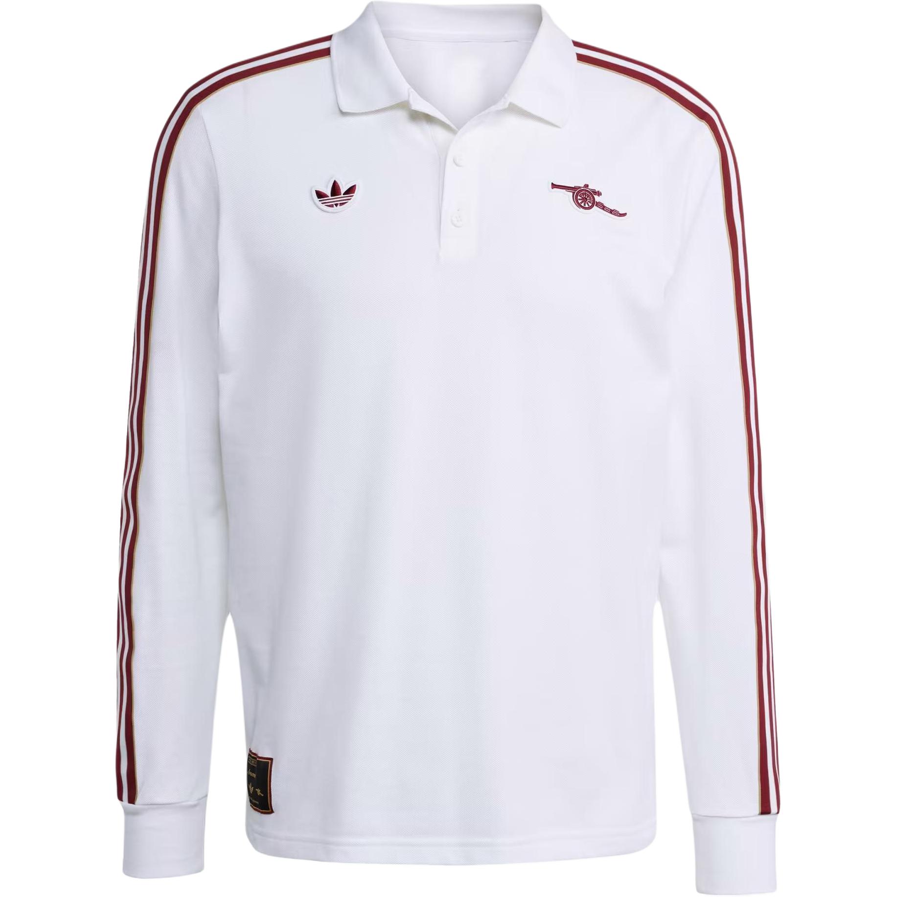 

Adidas Originals SS25 Arsenal Terrace Icons Fashion Пуловер с длинным рукавом Поло Мужские рубашки поло JM9396 M