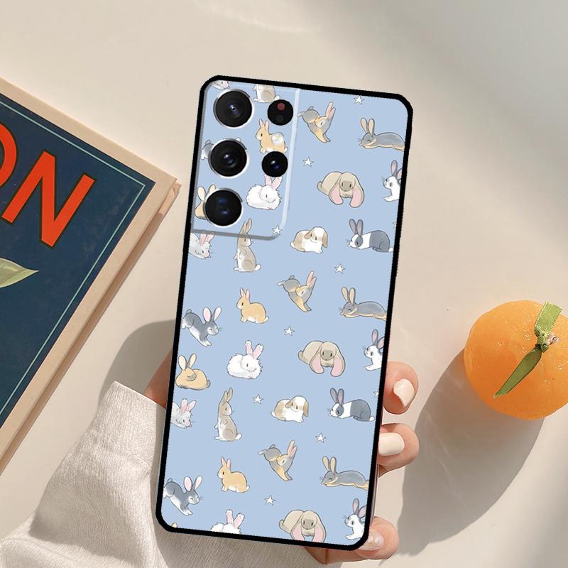 Bunny Rabbits Phone Case For Samsung Galaxy S25 S26 Ultra S24 S20 S21 S22 S23 Plus S10 S25 FE Back Cover