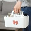 Desktop Cosmetic Organiser, Pen and Desk Organiser, Split Marker Organiser with Handle Bracket Portable Utility Fixed Container