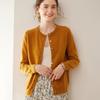 Damen Kaschmir Rundhals Einreiher Cardigan Pullover - Mittel-Dick - Frühling/Herbst