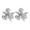 Luxury Gold and Silver Alloy 3D Flower Earrings