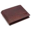 Leather Wallet for Men I Handcrafted I Credit/Debit Card Slots I 2 Currency Compartments I 2 Secret Compartments (Brown)