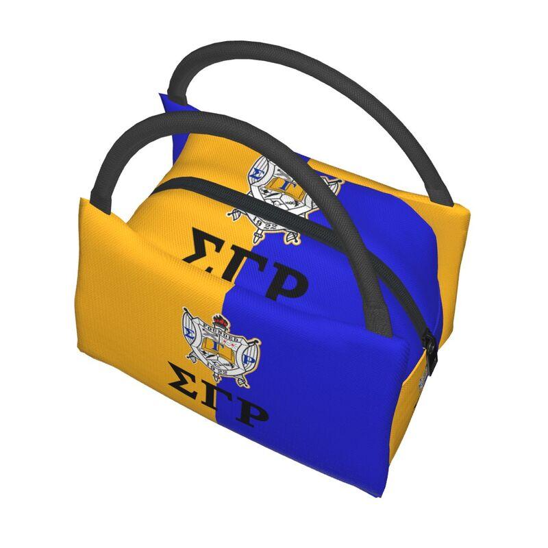 Sigma Gamma Rho 1922 Print Thermal Lunch Bag Women Portable Insulated Cooler Bag for Picnic Work Reusable Waterproof Lunch Box