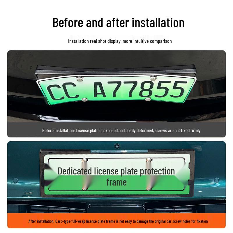 2026 Zhijie R7 Full-Coverage License Plate Frame for New Energy Vehicles - Compliant with New Green Plate Regulations