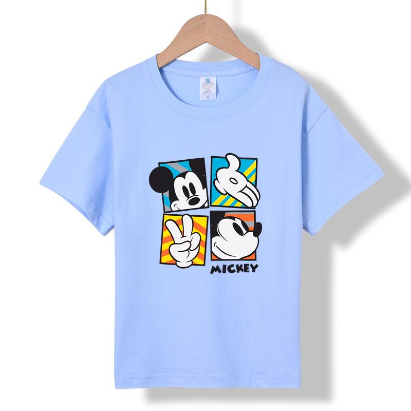 MC-40 MINISO 2026 Summer New Printed Cotton Round Neck T-shirt for Children Aged 1-16, Boys and Girls